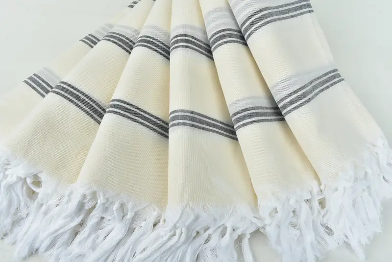 Memorial Gift, Beach Towel Gift, Fouta towel, 70x40 Cotton Striped Towel, Monogram Turkish Bath Towel, Beach Wedding Favor, Custom Wedding Gifts - 4