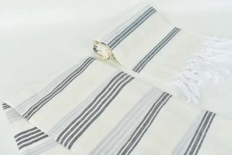 Memorial Gift, Beach Towel Gift, Fouta towel, 70x40 Cotton Striped Towel, Monogram Turkish Bath Towel, Beach Wedding Favor, Custom Wedding Gifts - 7