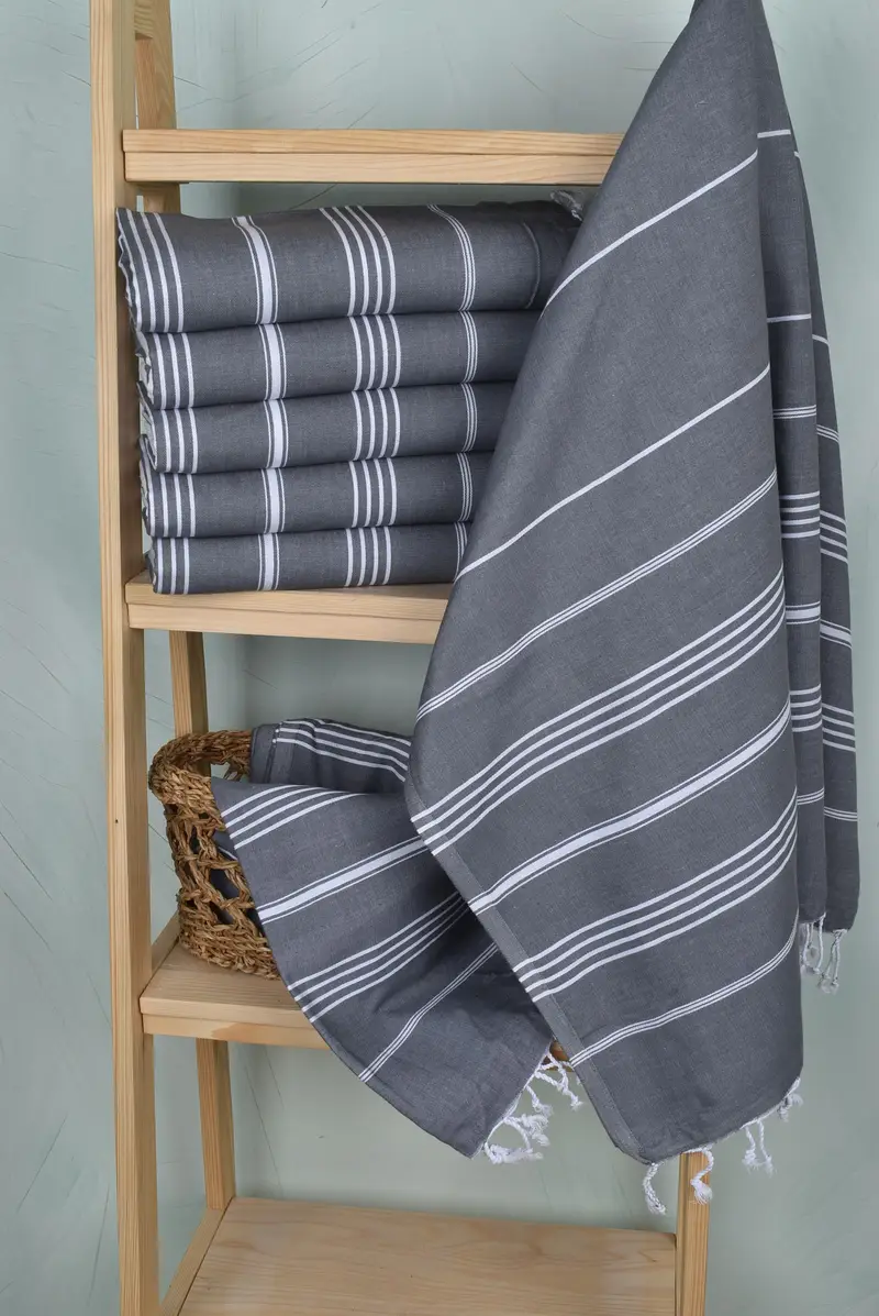 Wedding Gift For Bride, Beach Towel Bulk, Soft and absorbent Turkish towel, Turkish Towel Beach, 70x40 Cotton Striped Towel, Wedding Favors - 3
