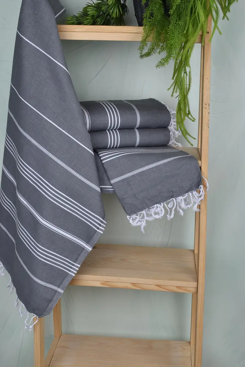 Wedding Gift For Bride, Beach Towel Bulk, Soft and absorbent Turkish towel, Turkish Towel Beach, 70x40 Cotton Striped Towel, Wedding Favors - 6