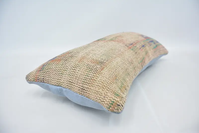 Living Room Throw Cushion Case, Neutral Throw Pillow Case, Vintage Pillow, Pillow Case, Kilim Pillow Cover, 12x24 Beige Pillow Case, Boho Pillow - 6