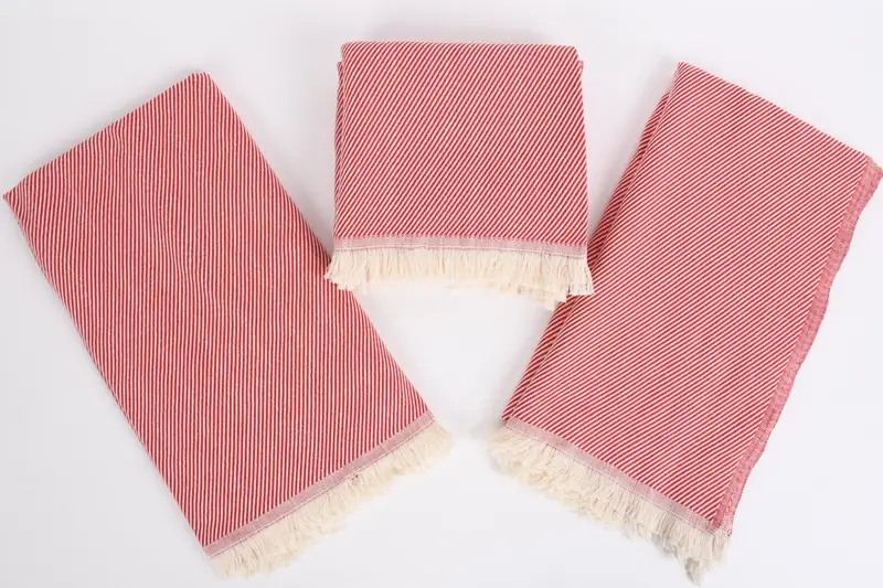 Holiday Towel, Fouta towel, Bachelorette Party Gift, Gift Towel, 70x36 Cotton Striped Towel, Fringed Turkish towel for poolside, Home Decor Gifts - 6