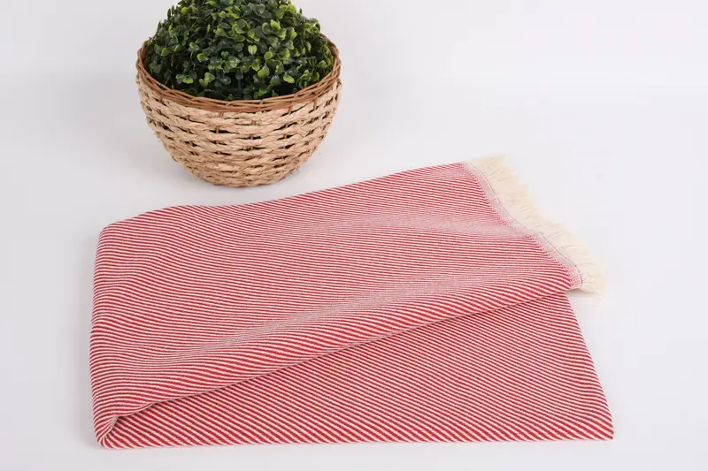 Holiday Towel, Fouta towel, Bachelorette Party Gift, Gift Towel, 70x36 Cotton Striped Towel, Fringed Turkish towel for poolside, Home Decor Gifts - 4