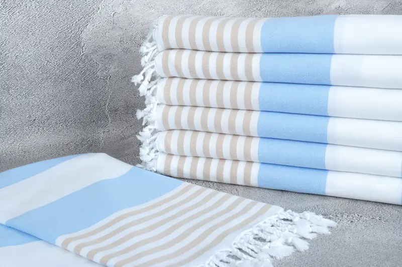Bridesmaid Gifts Personalized, Bachelorette Party Decorations, Monogrammed Beach Towel, 70x40 Cotton Striped Towel, Lightweight towel, Holiday Towel - 2