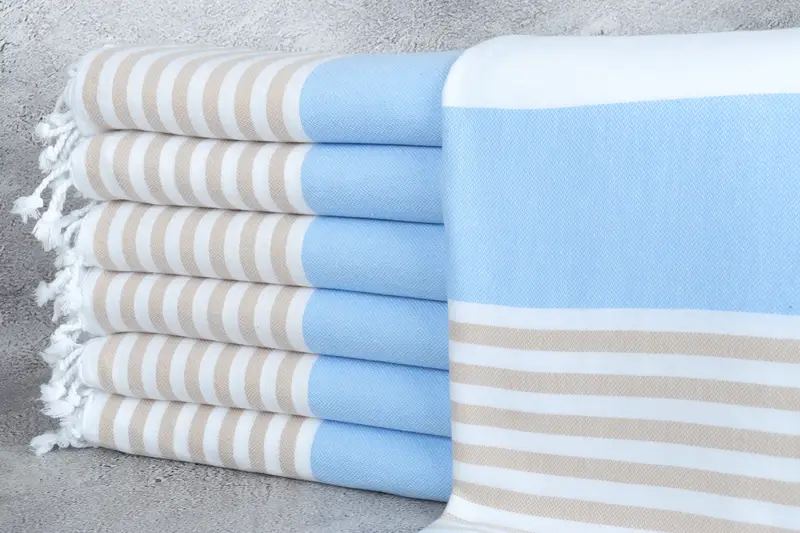 Bridesmaid Gifts Personalized, Bachelorette Party Decorations, Monogrammed Beach Towel, 70x40 Cotton Striped Towel, Lightweight towel, Holiday Towel - 1