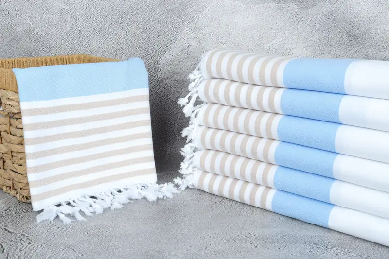 Bridesmaid Gifts Personalized, Bachelorette Party Decorations, Monogrammed Beach Towel, 70x40 Cotton Striped Towel, Lightweight towel, Holiday Towel - 3