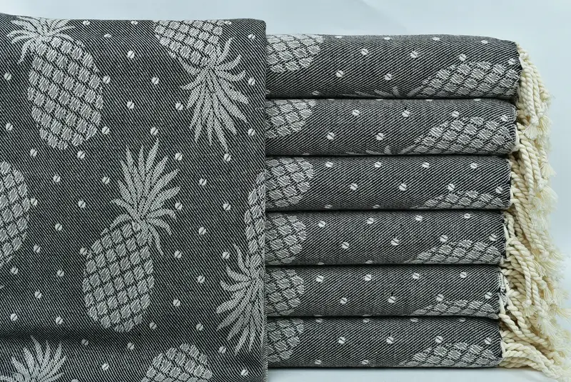 Bridesmaid Gifts, Travel Towel, Bridal Gifts, Personalized Wedding Gift, Gift For The Home Decor, Fouta towel, 80x40 Cotton Pineapple Design Towel - 2