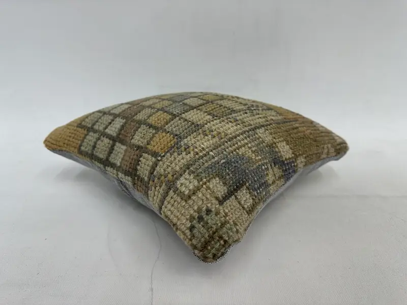 Pillow Case, Vintage Pillow Cover, Gift Pillow, Cozy Throw Pillow Sham, 12x12 Beige Cushion, Muted Pillow, Kilim Cushion Sham, Vintage Pillow - 6