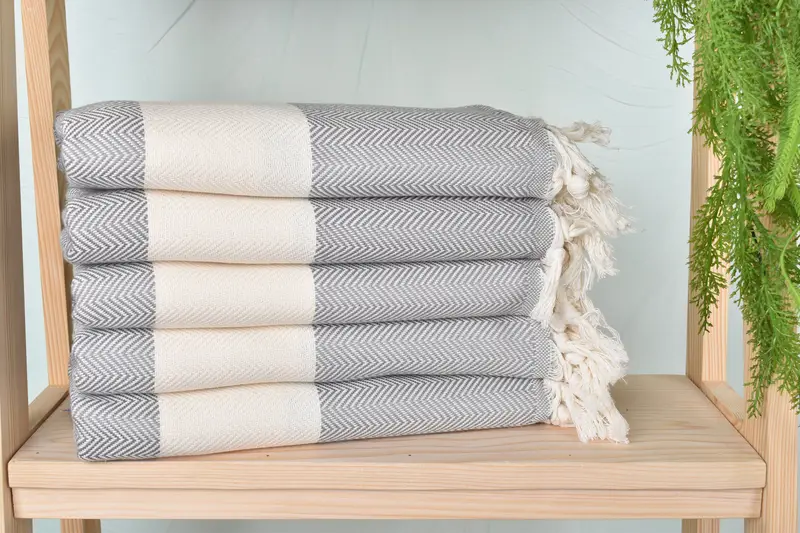 Wedding Day Gift For Bride, Best Friend Wedding Gift, Bridesmaid Gifts, Turkish bath towel, 70x40 Cotton Herringbone Towel, Turkish beach towel - 2