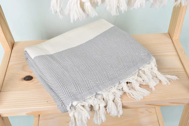 Wedding Day Gift For Bride, Best Friend Wedding Gift, Bridesmaid Gifts, Turkish bath towel, 70x40 Cotton Herringbone Towel, Turkish beach towel - 5