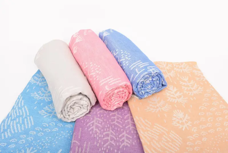 Personalized Turkish Towel Organic Cotton Mountain Design, 67x40 Inches