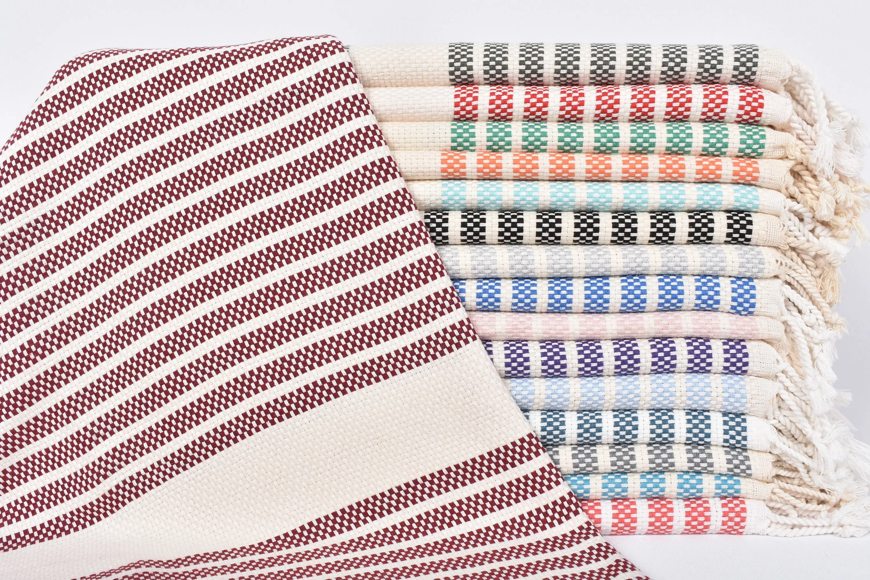 Custom Turkish Towel, Orange Striped 75x40 Inches, Bachelorette Gift - 1