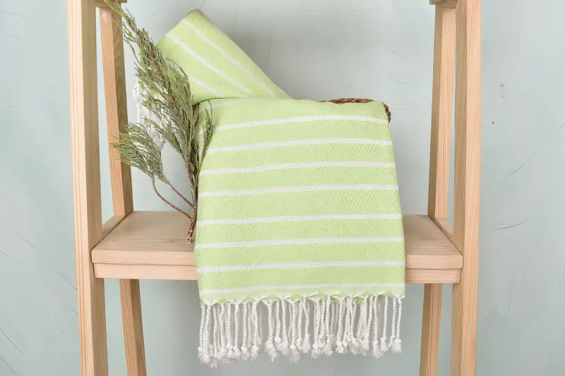 Personalised Gift, Organic towel, Gift For Him, Handmade Turkish hammam towel, 70x40 Bamboo Herringbone Towel, Absorbent Turkish towel, Pool Towels - 4