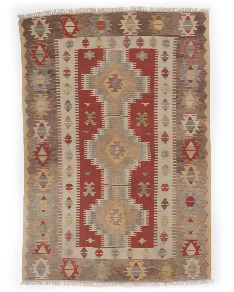 5.5x8 ft Bej Halı, Zarif ve Çok Yönlü Dekor