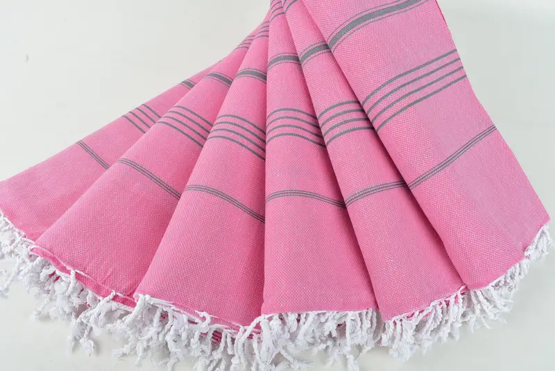 Best Friend Gift, Family Gift Basket, Best Friend Christmas Gift, Custom Beach Towel, Fouta towel, Custom Bath Towel, 70x40 Cotton Striped Towel - 4