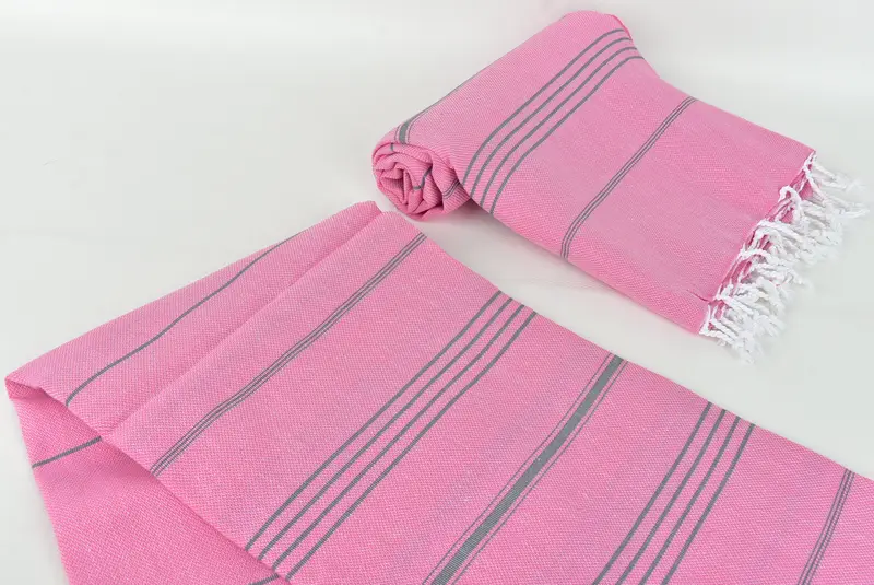 Best Friend Gift, Family Gift Basket, Best Friend Christmas Gift, Custom Beach Towel, Fouta towel, Custom Bath Towel, 70x40 Cotton Striped Towel - 7