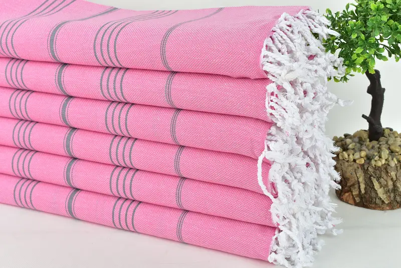 Best Friend Gift, Family Gift Basket, Best Friend Christmas Gift, Custom Beach Towel, Fouta towel, Custom Bath Towel, 70x40 Cotton Striped Towel - 3