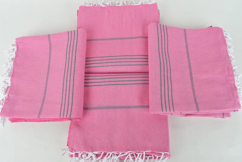 Best Friend Gift, Family Gift Basket, Best Friend Christmas Gift, Custom Beach Towel, Fouta towel, Custom Bath Towel, 70x40 Cotton Striped Towel - 6