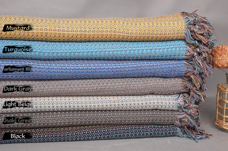 Woven Throw Blanket, Xmas Gifts, Tablecloth, 90x88 Cotton Colorful Diamond Towel, Custom Wedding Gifts, Beach Bachelorette Party Decorations - 2