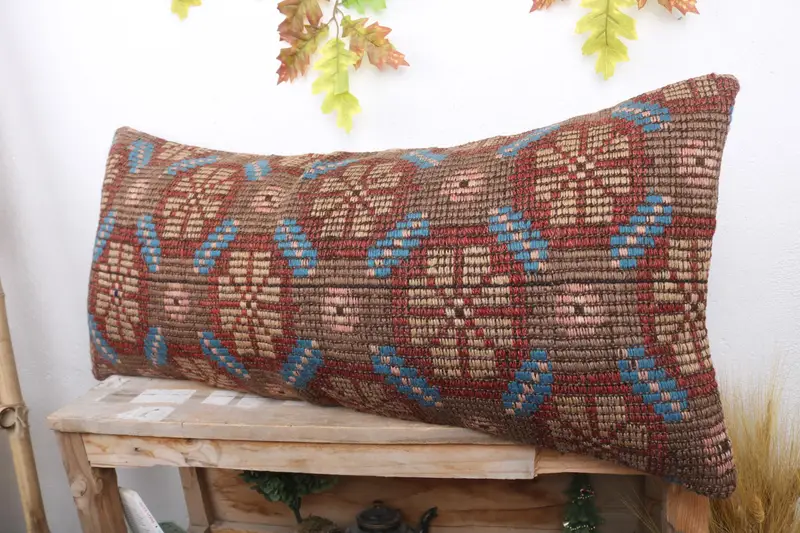 16x36 Red Cushion Cover, Boho Pillow Sham Cover, Bolster Throw Pillow Cover, Car Pillow, Pillow for Couch, Pillow Sham, Gift Pillow - 4
