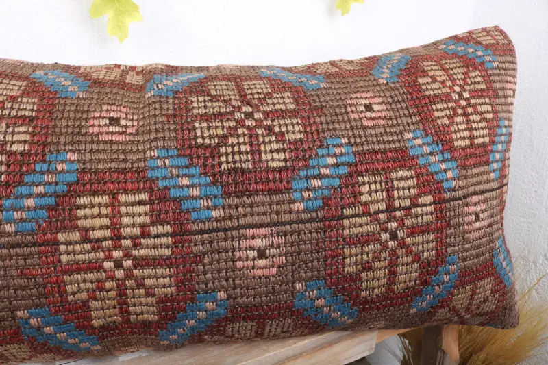 16x36 Red Cushion Cover, Boho Pillow Sham Cover, Bolster Throw Pillow Cover, Car Pillow, Pillow for Couch, Pillow Sham, Gift Pillow - 5