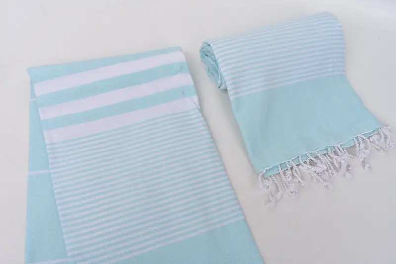 Embroidered Towel, Large Turkish Towel, 70x40 Cotton Striped Towel, Peshtemal, Monogram Turkish Towel, Custom Name Towel, Turkish bath towel for spa - 7