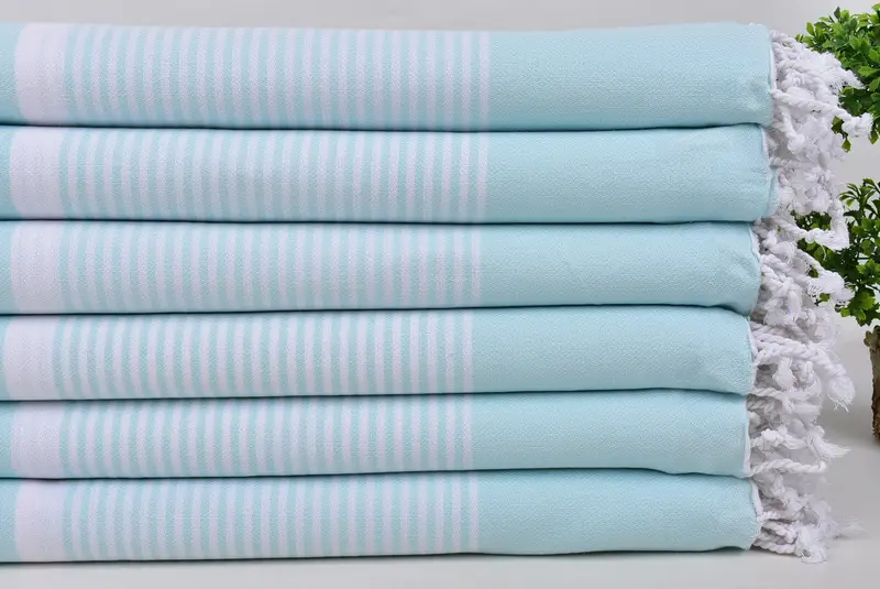 Embroidered Towel, Large Turkish Towel, 70x40 Cotton Striped Towel, Peshtemal, Monogram Turkish Towel, Custom Name Towel, Turkish bath towel for spa - 3