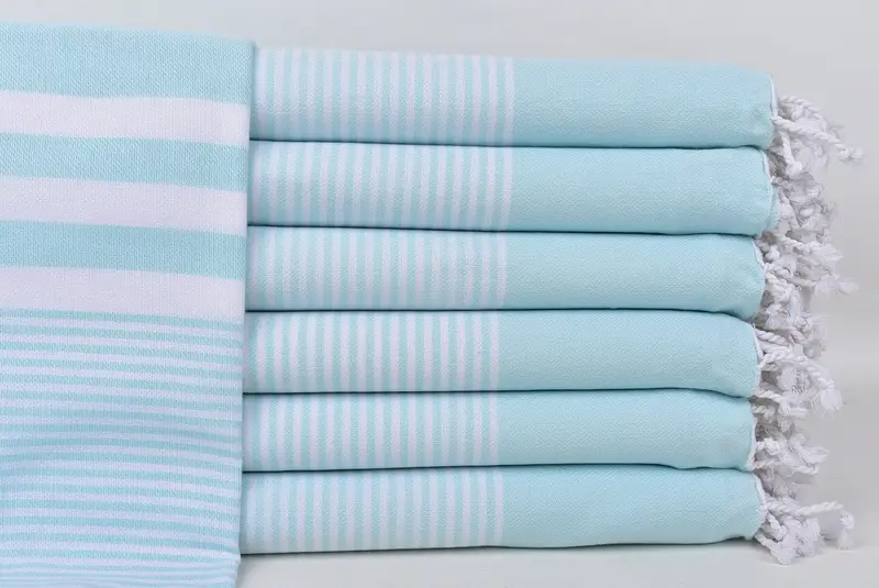 Embroidered Towel, Large Turkish Towel, 70x40 Cotton Striped Towel, Peshtemal, Monogram Turkish Towel, Custom Name Towel, Turkish bath towel for spa - 1