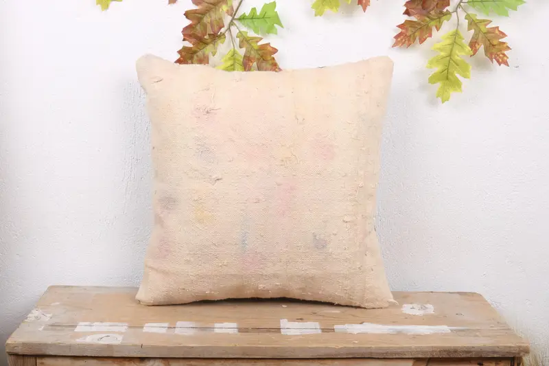 Beige besticktes Southwestern-Wurfkissen, vielseitiges 18x18-Kissen