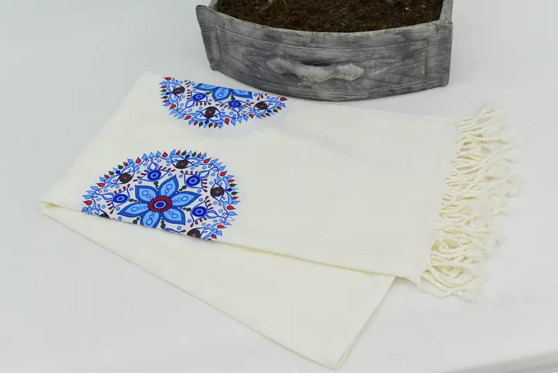 Custom Gift, Personalized Gift For Him, Custom Turkish Towel, 70x40 Cotton Floral Patterned Towel, Turkish bath towel, Personalized Turkish Towel - 5