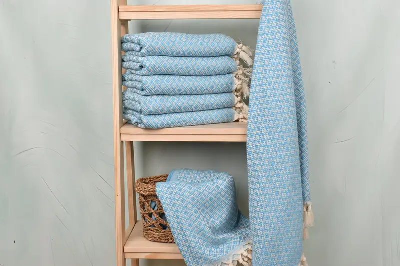 Quick-drying peshtemal towel for poolside, Bachelor Gifts, Gift For Bride, Organic Towel, Absorbent towel, Custom Gift, 70x40 Cotton Diamond Towel - 3
