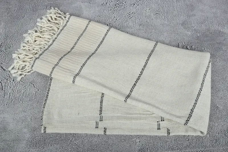 Personalized Beach Towel, 70x40 Linen Striped Towel, Absorbent towel, Custom Wedding Gift, Gift For Bride, Beach Bachelorette Party Decorations - 6