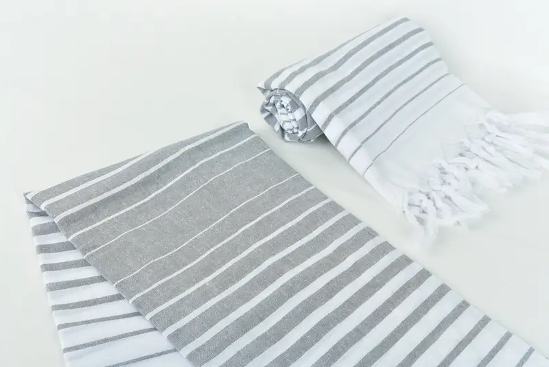 Anniversary Gift For Her, Turkish towel, Wedding Gifts Towel, Scarf Towel, 68x36 Cotton Striped Towel, Wedding Anniversary Gift, Bachelorette Gifts - 7