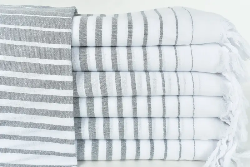 Anniversary Gift For Her, Turkish towel, Wedding Gifts Towel, Scarf Towel, 68x36 Cotton Striped Towel, Wedding Anniversary Gift, Bachelorette Gifts - 1