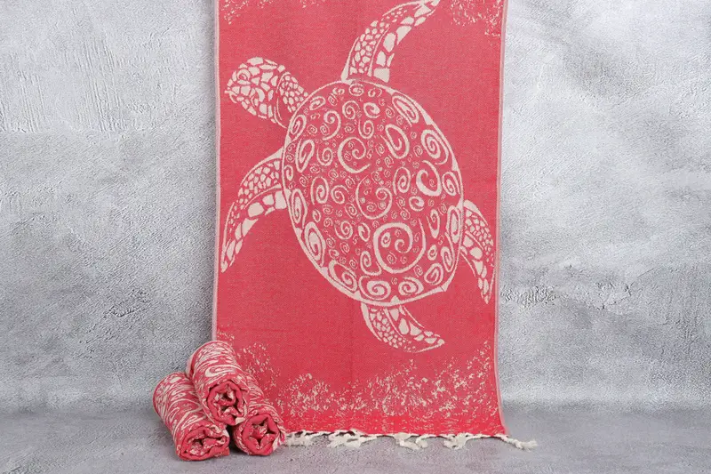 Summer Gift, 36x18 Cotton Carretta Patterned Towel, Summer Towel, Bridesmaid Gifts, Bridal Gifts, Personalized Gifts, Personalized Dish Towel - 1