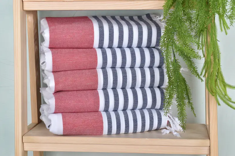 Gift For Her, Bachelor Gifts, 70x40 Cotton Striped Towel, Organic Turkish towel, Engagement Gift, Handmade Turkish bath towel for summer vacation - 1