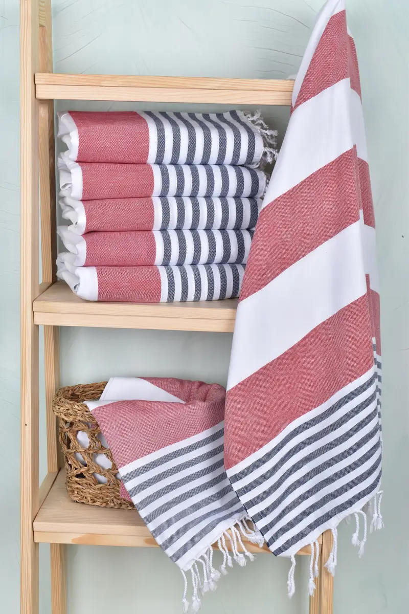 Gift For Her, Bachelor Gifts, 70x40 Cotton Striped Towel, Organic Turkish towel, Engagement Gift, Handmade Turkish bath towel for summer vacation - 3