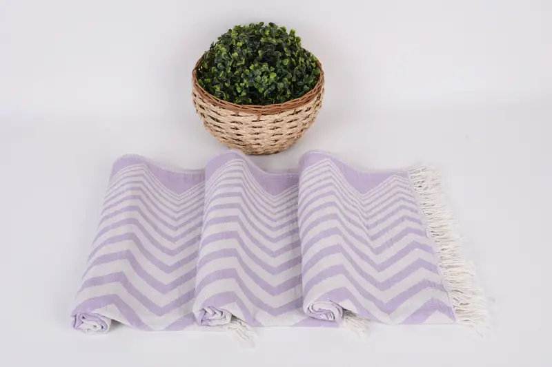 Küçük banyo havlu, kişiselleştirilmiş yemek havlu, onun için sevgililer günü hediye, gelin için düğün günü hediyesi, 40x24 pamuk zikzak tasarım havlu, düğün hediyesi - 8