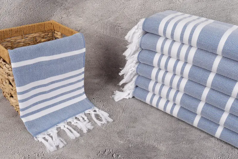 Personalized Hand Towel, Personalized Turkish Towel, Personalized Kitchen Towel, Turkish Tea Towel, 40x20 Cotton Zig zag Towel, Bridal Shower Favors - 3