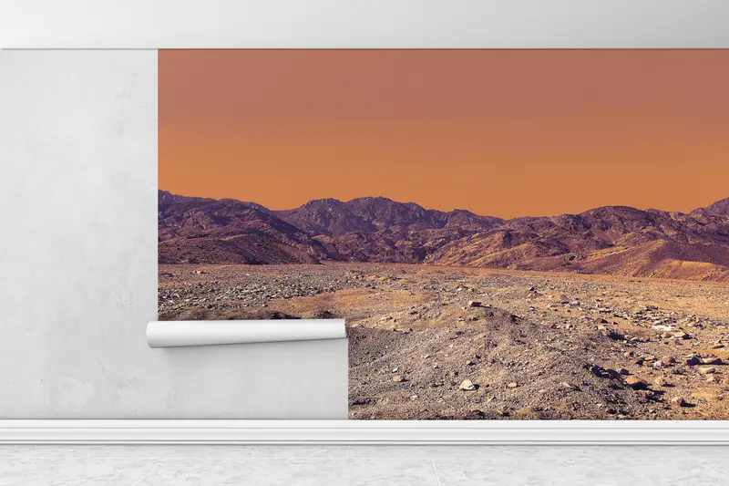 Bright Wall Paper,3d Wall Paper,View Wall Decor,Nature Wall Poster,Mountain Wall Painting,Paper Wall Art ,Deserted Field Wall Mural, - 2