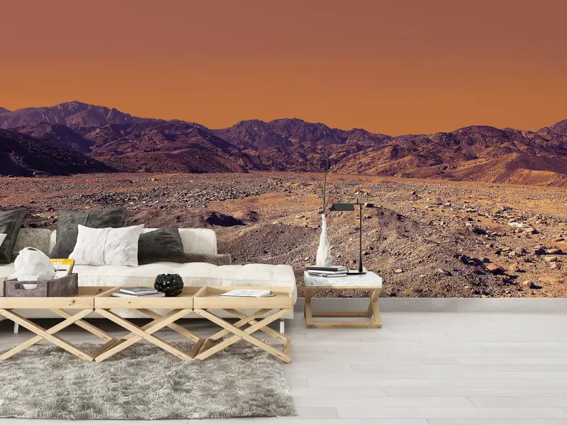 Bright Wall Paper,3d Wall Paper,View Wall Decor,Nature Wall Poster,Mountain Wall Painting,Paper Wall Art ,Deserted Field Wall Mural, - 5