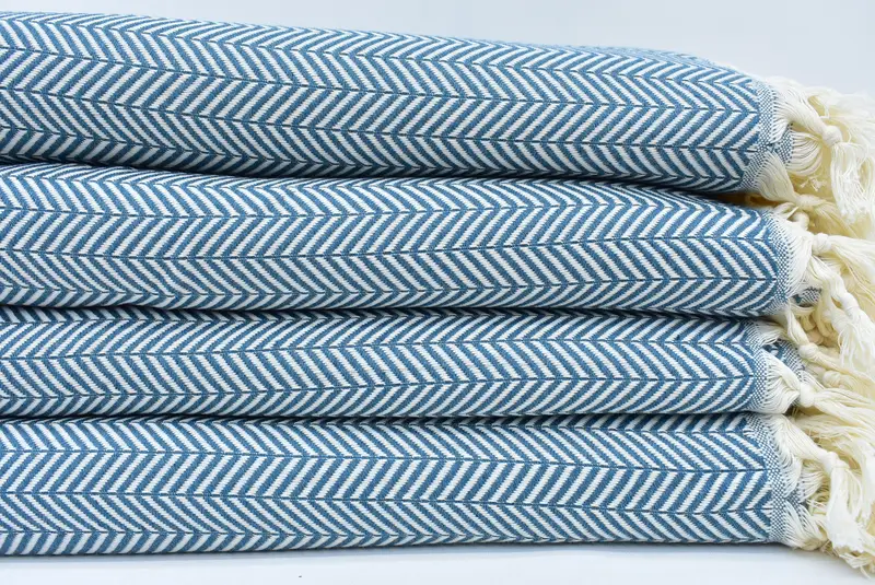 Decorative Blanket, Throw Blankets, Custom Wedding Gifts, Organic Beach Blanket, Bridesmaid Gifts, Turkish Blanket Throw, 92x76 Cotton Chevron Towel - 2