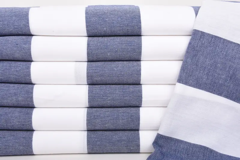 Personalized Wedding Gift For Couple, Bathroom Towels, 40x24 Cotton Striped Towel, Turkish Towel Hand Towel, Monogram Hand Towel, Guest Towel - 2