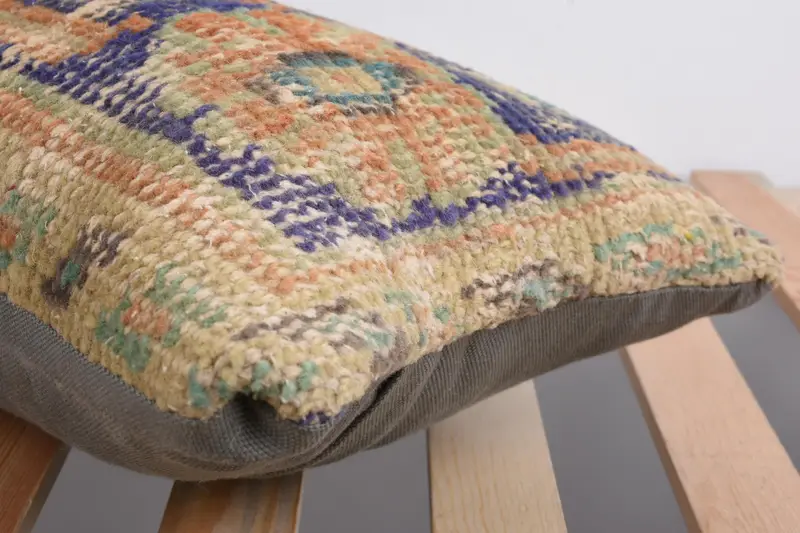 Turkish Pillow, Pillow, Kilim Pillow, Patio Cushion Case, Boho Pillow, Ikat Pillow Cover, 12x24 Purple Pillow Case, Bright Pillow Sham - 7