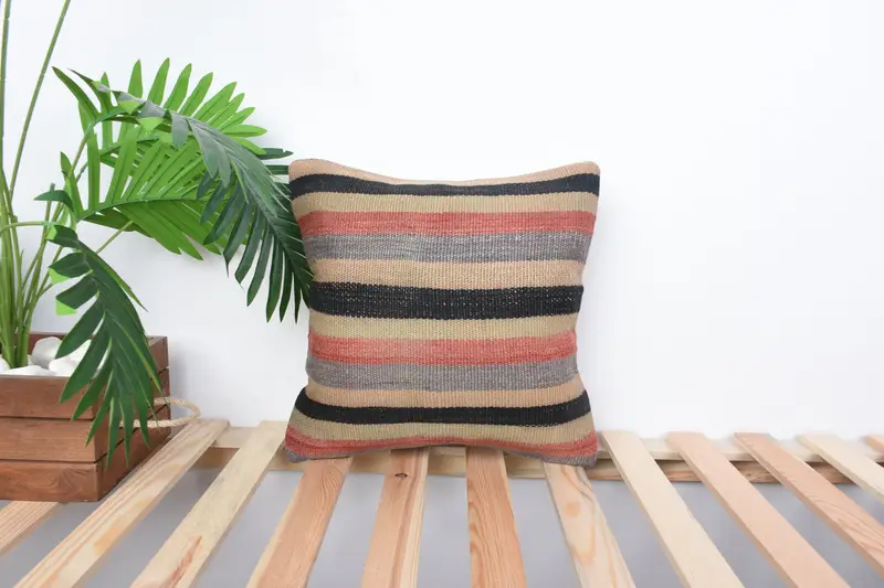 Boho Pillow, 14x14 Red Pillow Cover, Boho Throw Pillow Sham, Luxury Pillow, Pillow for Couch, Cushion Cover, Home Decor Pillow - 1