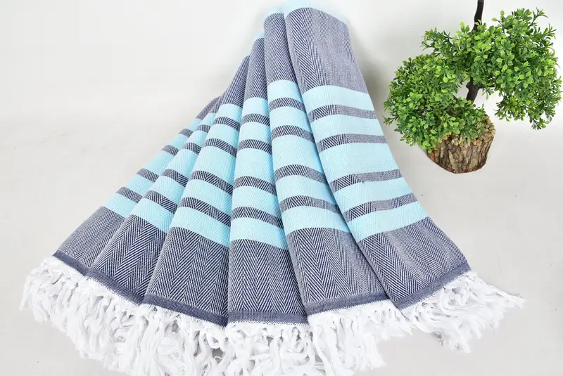 Grandma Gift, 68x36 Cotton Chevron Towel, Gifts For Him, Summer Towel, Turkish Towel Set, Thin towel, Custom Wedding Gift, Embroidery Towel - 4
