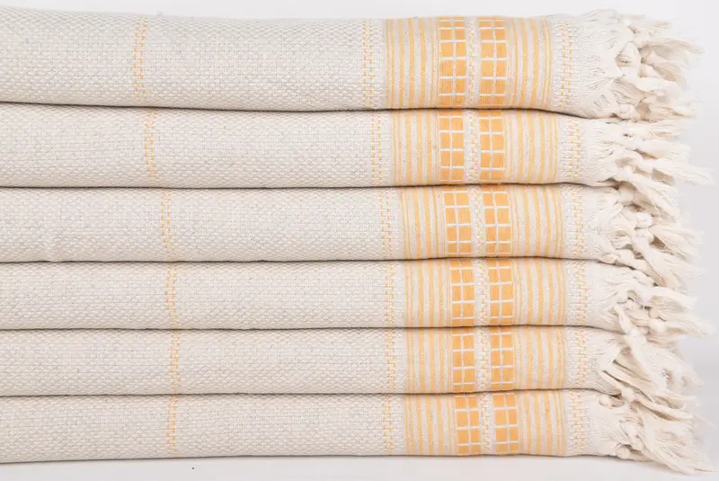 Monogram Blanket, Bedspread, Bridal Shower Gift, 96x94 Linen Striped Towel, Customized Throw Blankets, Decorative Bedspread, Turkish Towel Blanket - 3