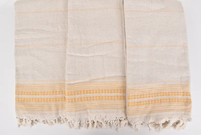 Monogram Blanket, Bedspread, Bridal Shower Gift, 96x94 Linen Striped Towel, Customized Throw Blankets, Decorative Bedspread, Turkish Towel Blanket - 8