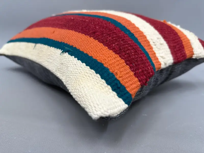 Innenarchitekt -Kissen, Vintage -Kissen, 12x20 Rote Kissenbezüge, Vintage -Kilim -Kissen, Kissenschein, einzigartige Kissenbedeckung - 6