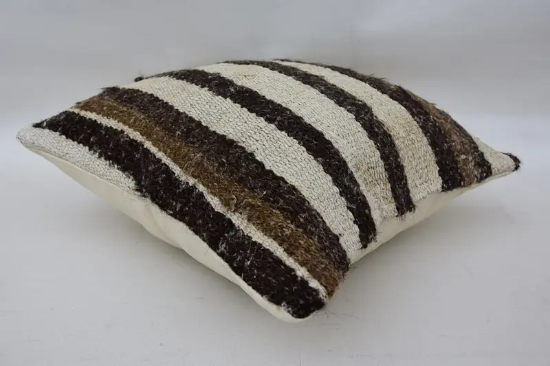 Sustainable Pillow Cover, Boho Pillow Sham Cover, Throw Kilim Pillow, Kilim Pillow Cover, Pillow Case, 16x16 White Cushion Cover, Christmas Pillow - 6